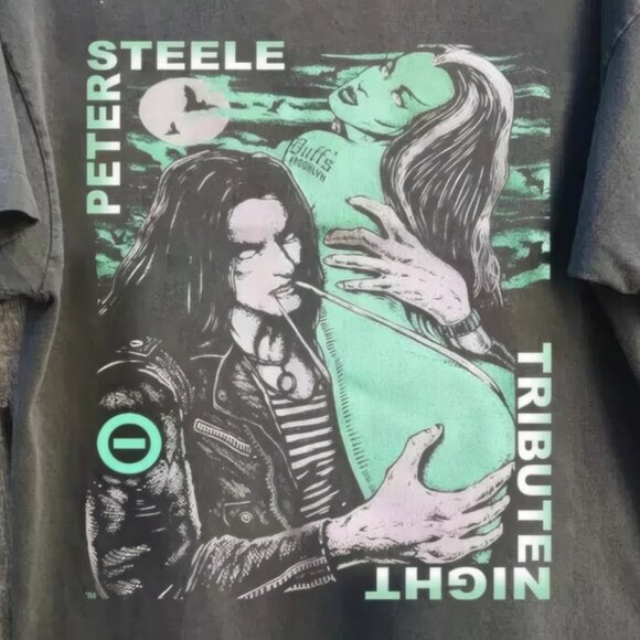 Retro 90s Type o Negative Tribute Night Peter Steele T-Shirt Band Gift Women Men - Picture 3 of 4